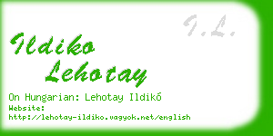 ildiko lehotay business card