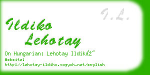 ildiko lehotay business card